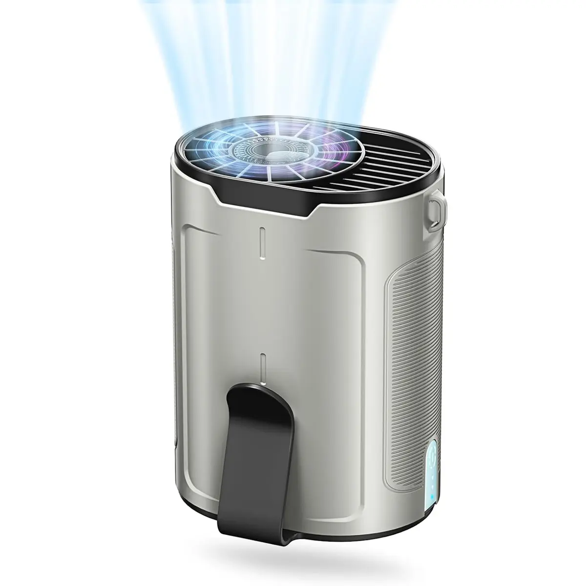Barito Rechargeable Battery-Powered Clip-Mounted Powerful Portable Fan - 4 Speeds, 6600RPM Turbo Airflow, Dual Clip, 25H Max Runtime, Ideal for Outdoor Workers, Travelers, Fan Portable