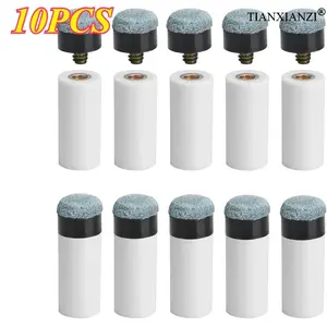 12mm Billiard Cue Tip Replacement Set, Includes Cue Band, Threaded Cue Tip Replacement Kit, 10 Pieces Pack