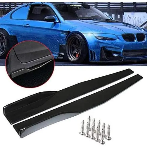 2PCS Universal Car Side Skirts,Side Skirts Extension Splitter Lip, Car Rocker Panels Side Skirt Body Kit, Compatible with Honda Civic Toyota Corolla Nissan Altima VW Chevrolet Camaro