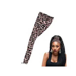 Hairweave Sleeve for Locs,Hair Weave Sleeve for Locs with Drawstring,Fashionable Design - Haircare for Wig,Extra Long Wig Breathable Stretchy with Elastic for Bun Faux Hair,For Black Women (Leopard)