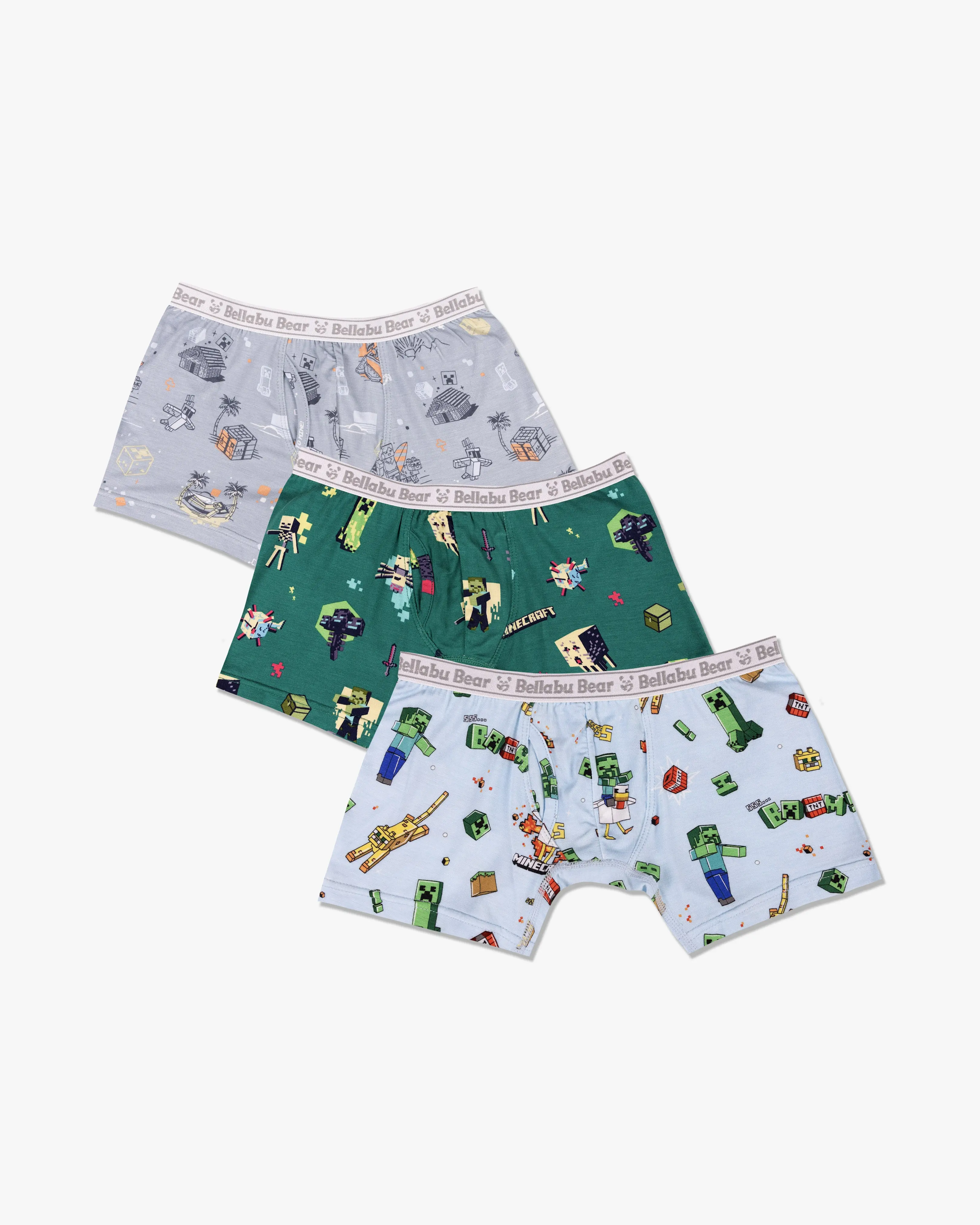 Bellabu Bear Minecraft: Chicken Jockey Men's Boxer Brief Underwear 3-Pack