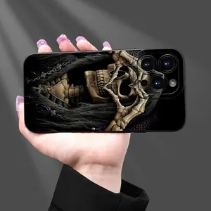 Skull Pattern Phone Case, Anti-fall Phone Protector Cover, Shockproof Phone Protective Case Compatible with iPhone 17 16 15 14 13 12 11 Plus Pro MAX Air Series
