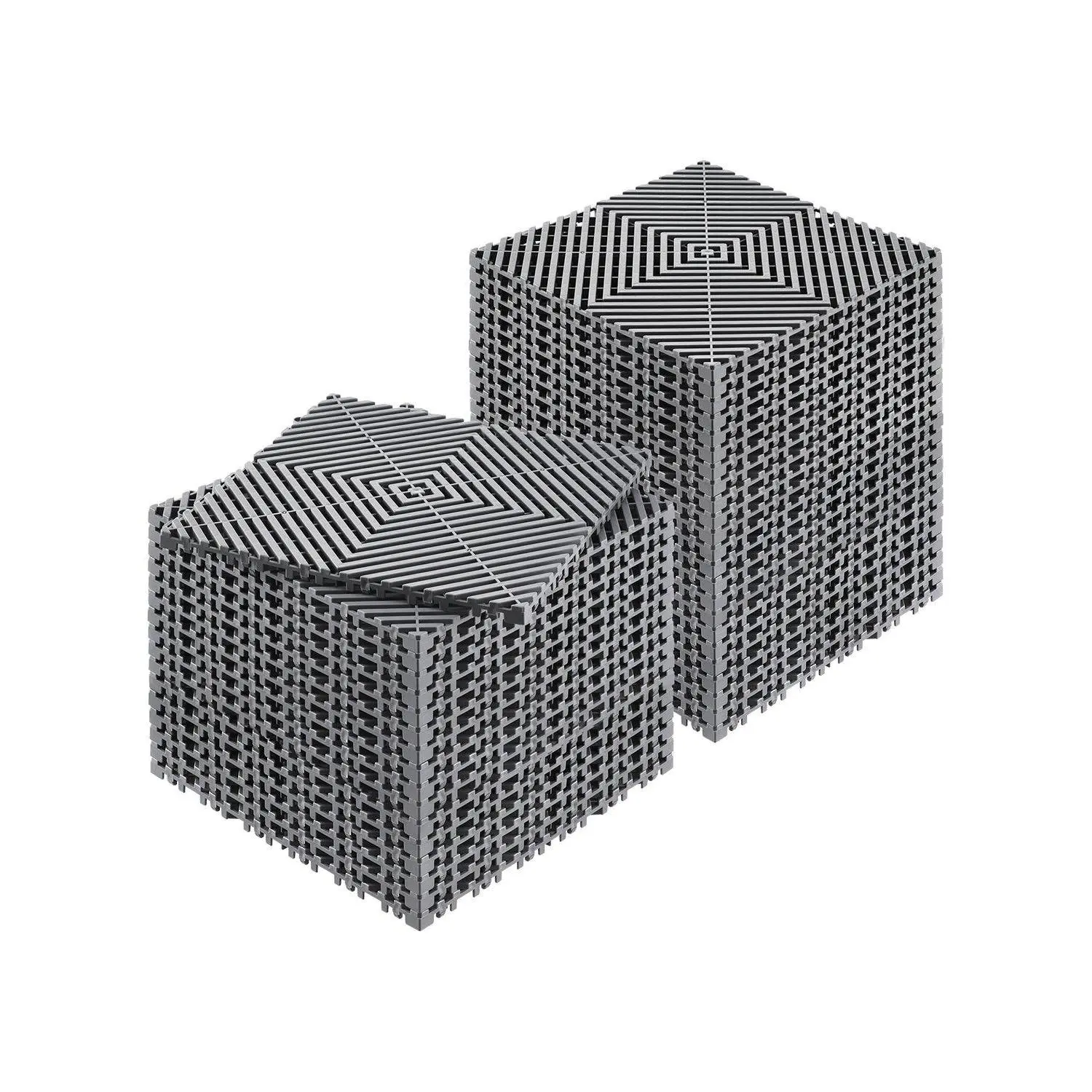 【Summerfinds】12”x12” Modular Interlocking Cushion Drainage Mat, Durable Anti-Wear Protectant Doormat for Garage Flooring, Household Textile, Anti-Wear Protectant Doormats