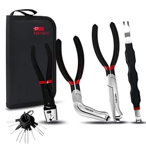 Partwell Electrical Disconnect Pliers Set – 4PC Electrical Connector Pliers for Cars, Fuel Line Disconnect Tool, and 8PCS Terminal Removal Tools – Automotive Electrical Tool Kit