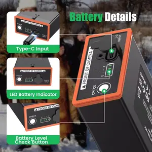 6800mAh Battery EM8 for Moultrie Power Mag Edge Series Cameras Edge,Edge 2 PRO Cellular Trail Hunting Camera