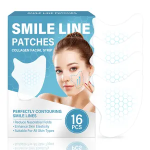 Smile Line Corrector Patches – 16pcs Anti-Wrinkle Face Pads for Nasolabial Folds | Hydrating, Firming & Smoothing Fine Lines