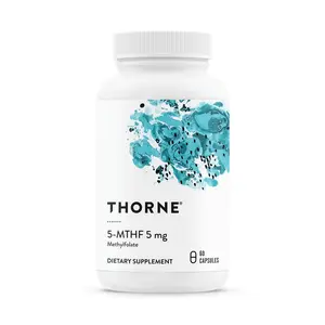 Thorne 5-MTHF Supplement - Methylfolate (Active B9 Folate) - 60 Capsules, 5 mg