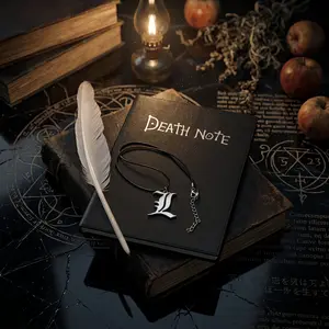 Death Note Notebook + Feather Pen + Necklace An excellent collectible for movie enthusiasts