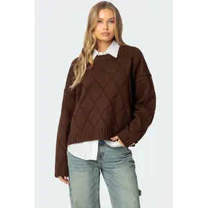 Cass Oversized Textured Knit Sweater