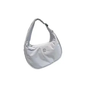 Lululemon 4L Mini Shoulder Bag with Metal Logo Zipper, Polyester, Sky Blue for Women