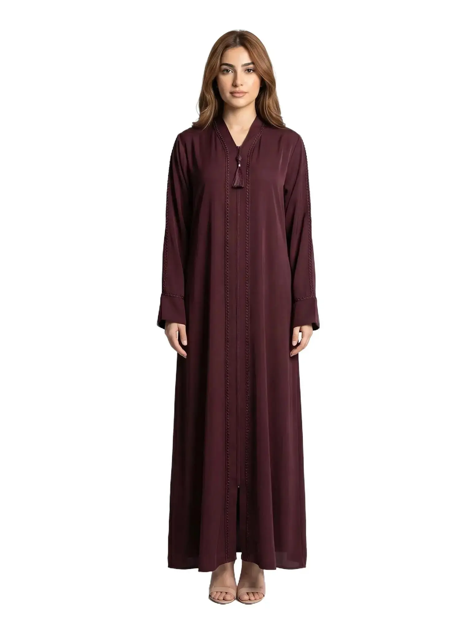 Women's Hand-Embroidered Ayah Abaya Set - Modest Style, Elegant, Ceremonial-Ready Elegance - Traditional Arabic Dress for Ramadan, Eid Gifts for Her