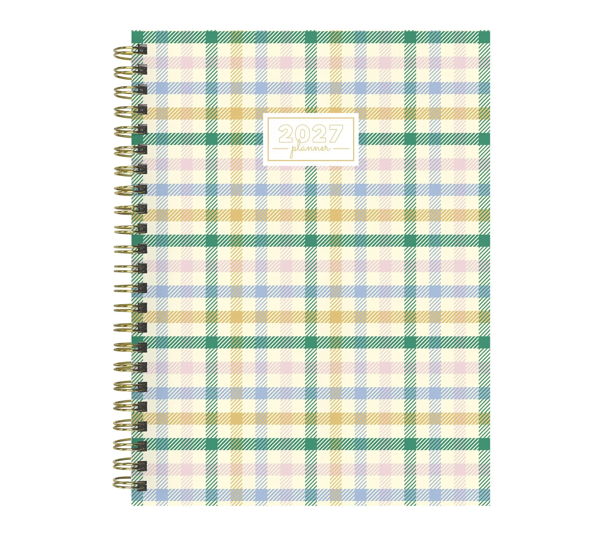 2027 Pastel Plaid Medium Weekly Monthly Planner 2027 Pastel Plaid Medium Weekly Monthly Planner