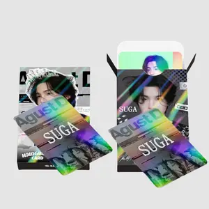 124 Pcs Bl Group Suga Decorative High Adhesive Stickers & Dual-Sided Star Photo Cards, Perfect for Room Decoration, Christmas & Halloween Gift