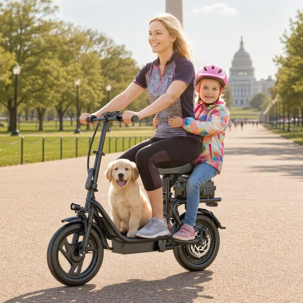 500W Electric Scooter with Seat & Storage – 22MPH, Foldable for Adults & Kids, Perfect for Family Rides ‍‍