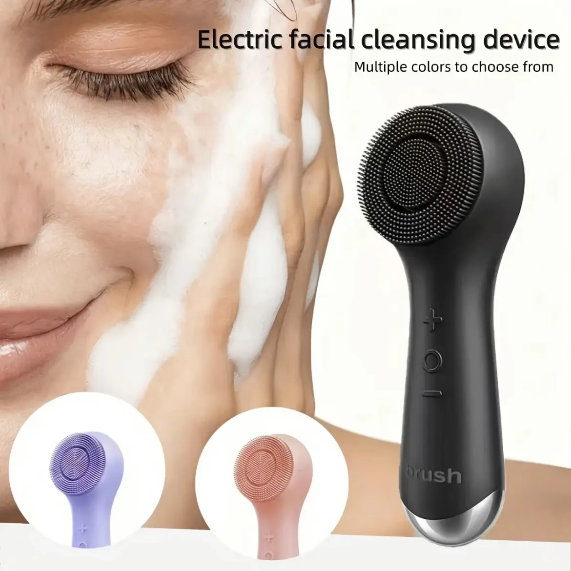 Silicone Face Scrubber, Waterproof Electric Facial Cleansing Brush for Men & Women, Rechargeable Face Scrubber, Deep Cleansing, Exfoliating, Massage,back to school,back to school haul