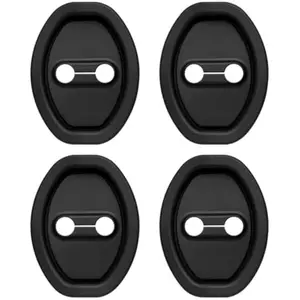 4-Pack Silicone Car Door Latch Guard Covers, Noise-Reducing Door Lock Protectors, Universal Car Exterior Accessories for Durable Protection
