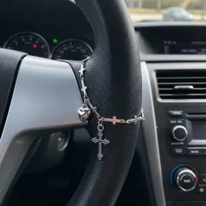 Steering Wheel Bead Hanging Ornament, Car Pendant Accessory, Unique Fashion Gift, Automotive Decorations, Stylish Beaded Charm