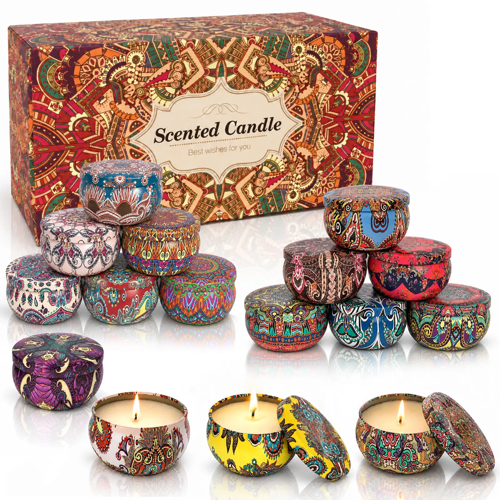 16 Pack Scented Candles Gifts Set-40oz Scented Candle Gift Set,Soy Wax Jar Candles Gifts for Christmas,Mother's Day,Women,Birthday,Valentine's Day