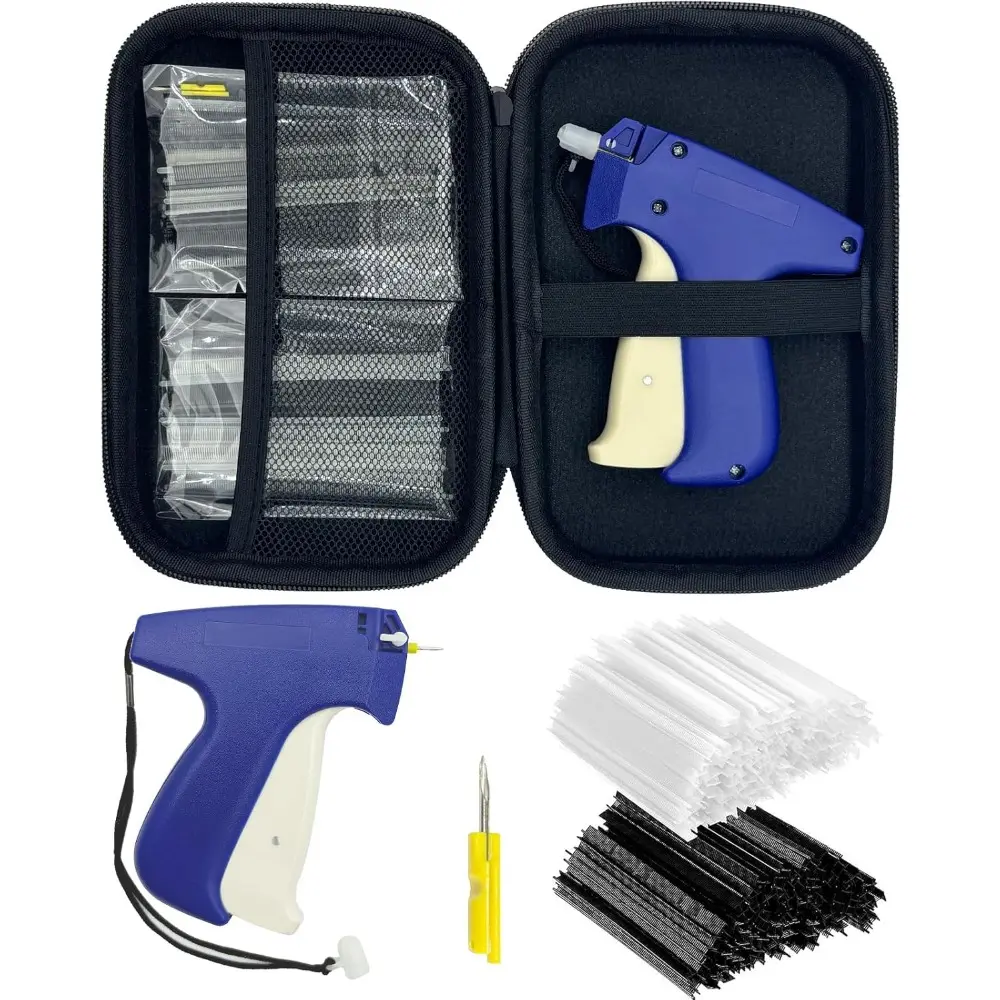 4323 Pcs Quick Clothing Fixer Fine Stitch Tool, Sewing Tool For Clothes Sewing Quilting Hemming Mini Stitch Tagging Tool With 2 Finest Needles 2160 Black 2160 White Tiny Fasteners, Case