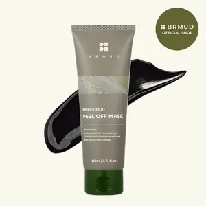 [Official Shop] BRMUD Relief Mud Peel Off Mask 110ML | Pore Care & Skin Soothing Peel-Off Treatment, Smooth, Elastic mud texture, Skincare, Sea Silt, Calming