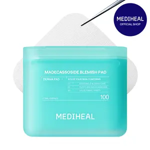 [MEDIHEAL] Madecassoside Blemish Pad (100pc) | 98% Pure Madecassoside | Dark Spot & Blemish Clearing | 239% Hydration Boost | Gauze Fabric | Korean Skincare
