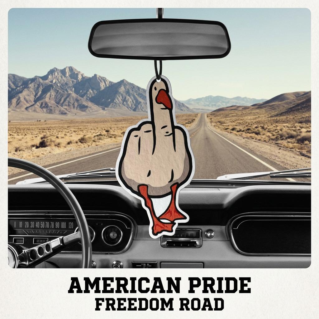 Duck Car Air Freshener Long Lasting Fragrance - French Vanilla & Royal Ebony Scented - Cool Hip Hop Duck Car Decor Accessory for Men & Women