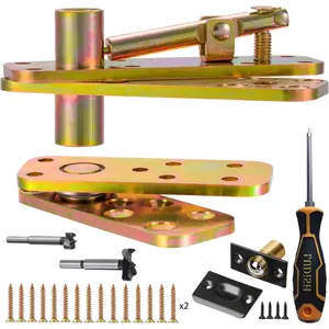 Pivot Hinge for  Door & Murphy Bookcase,570Lbs Load-Bearing,360?Rotation  Door Hardware Set with Sturdy Steel,Smooth Bearing Design(Color )