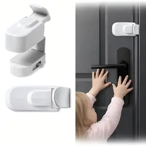 The Snap-On Door Lock Kids Can't Reach or Defeat - No Tools or Adhesives Required - Works With Door Knob, Lever or Handle - Childproof Safety Locks are Toddler, Baby and Child Proof High Chair Car Seat