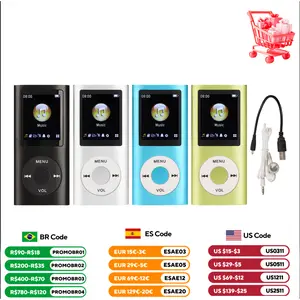 Aluminum Alloy MP3 Player Stylish Multifunctional Lossless Sound Slim 1.8 Inch LCD Screen Portable MP3 Music Player