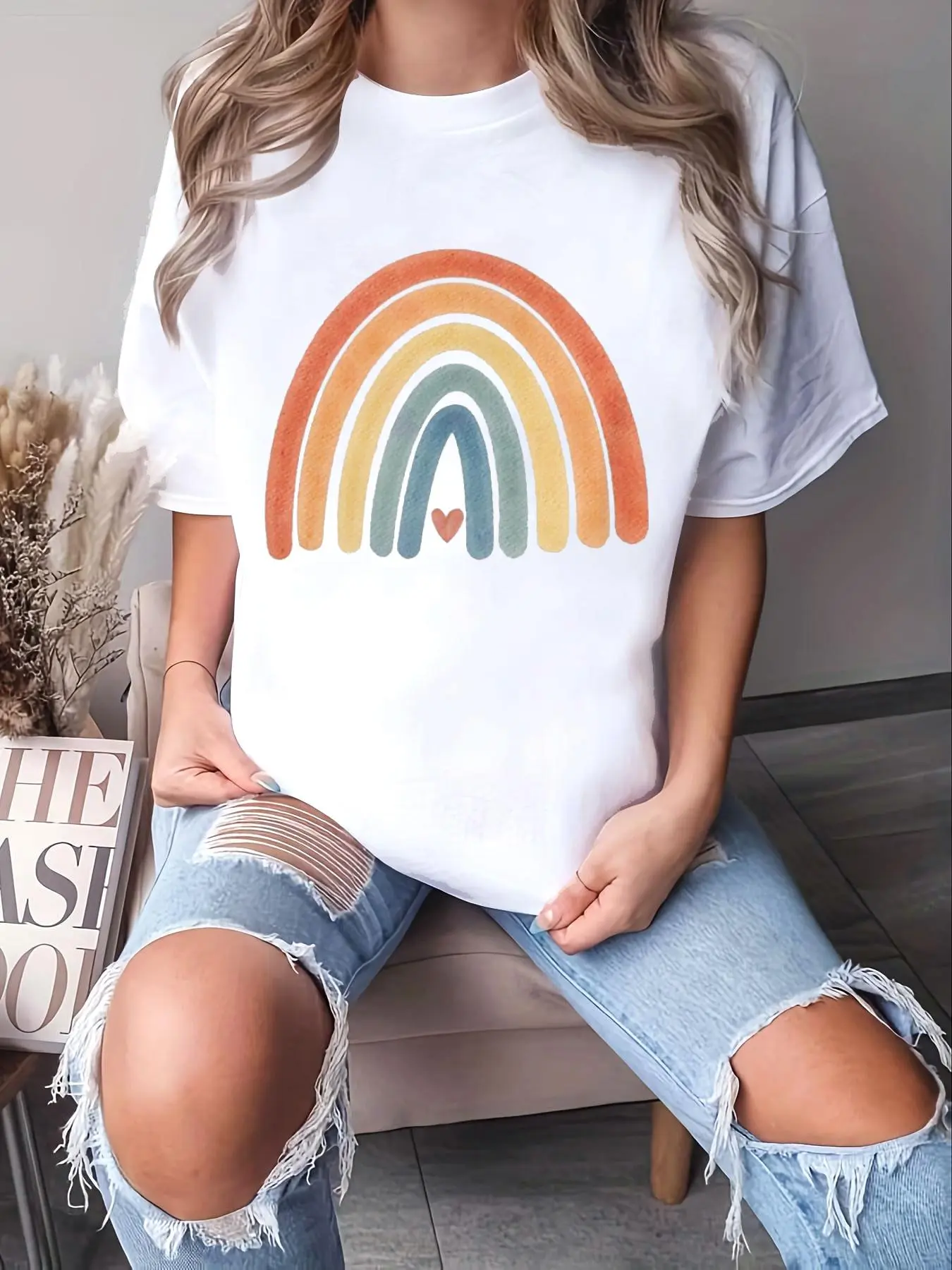 Women's Braves Graphic T-Shirt - 100% Cotton, Vintage, Short Sleeve, Loose Fit, Round Neck, Casual Streetwear, All Seasons Clothes, Super Soft, Machine Wash, Tumble Dry, Do Not Bleach, Party Tops, Super Soft Wash