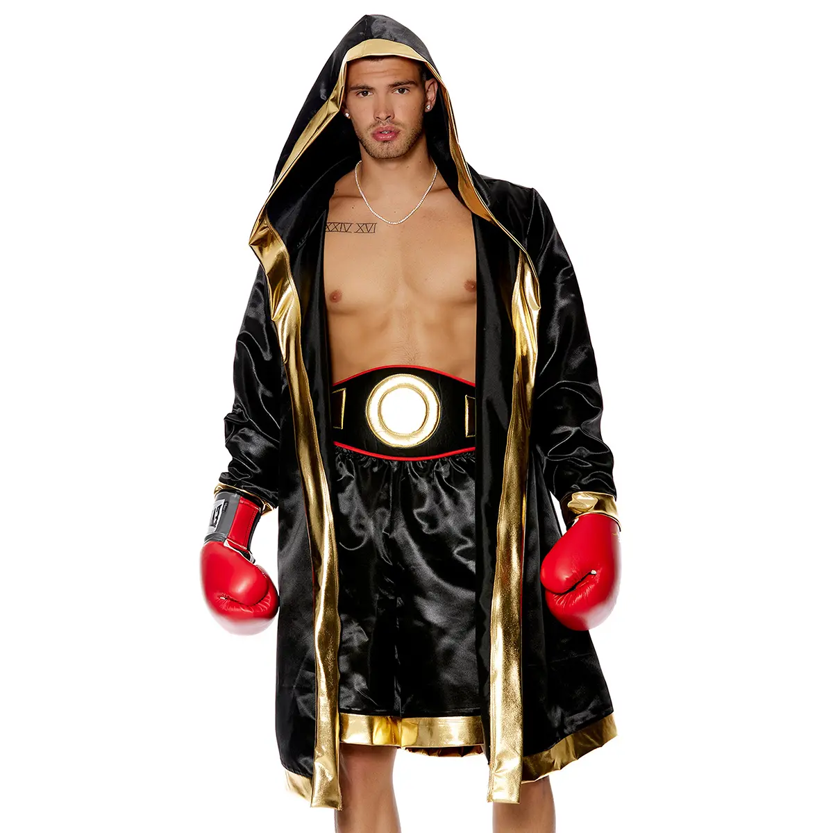 Forplay Women's Halloween Knockout Champ 3-Piece Men's Boxer Costume