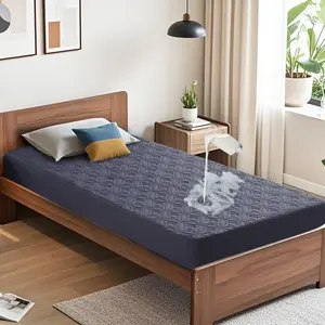 【BEDLORE】Breathable Waterproof Mattress Pad, Soft Dirt-Proof Design with Deep Pocket Fit 6–15 Inch Mattresses, Perfect for Bedroom & Guest Room