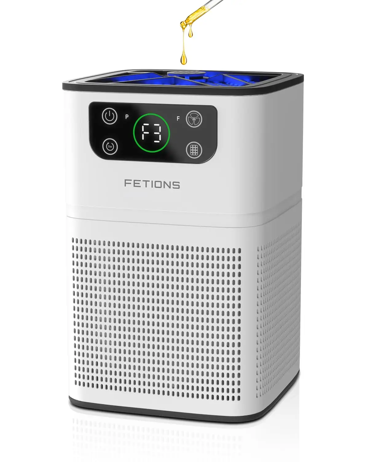 FETIONS Air Purifiers for Bedroom Home with Fragrance Sponge Sleep Mode 3-in-1 Filtration System Compact H13 HEPA Filter for Pet Dander Pollen Smoke D