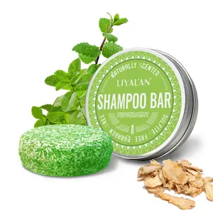 LIYALAN Peppermint shampoo bar-Nourish the hair, Unclog hair follicles, and oil Control