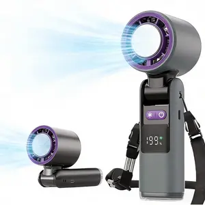 Ice Pack Handheld Fan, Portable Cooling Device for On-The-Go Use, Ideal for Summer Heat Relief, Compact Design for Easy Carrying, USB Rechargeable Fan