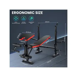 Hot selling styles  550lbs Versatile Adjustable Weight Squat 8 In 1 Workout With Barbell Leg Developer Preacher Curl Rack Multi Function Bench Press Set For Home Gym Strength Training Strength training