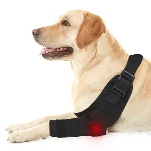 Supet Dog Elbow Protector & Recovery Sleeve for Front Legs with Red Light Support for Comfort and Healing