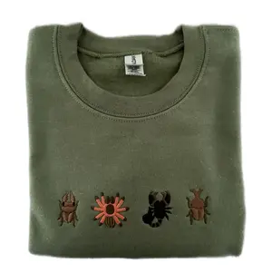 Island Beetles Embroidered Crewneck Sweatshirt Unisex