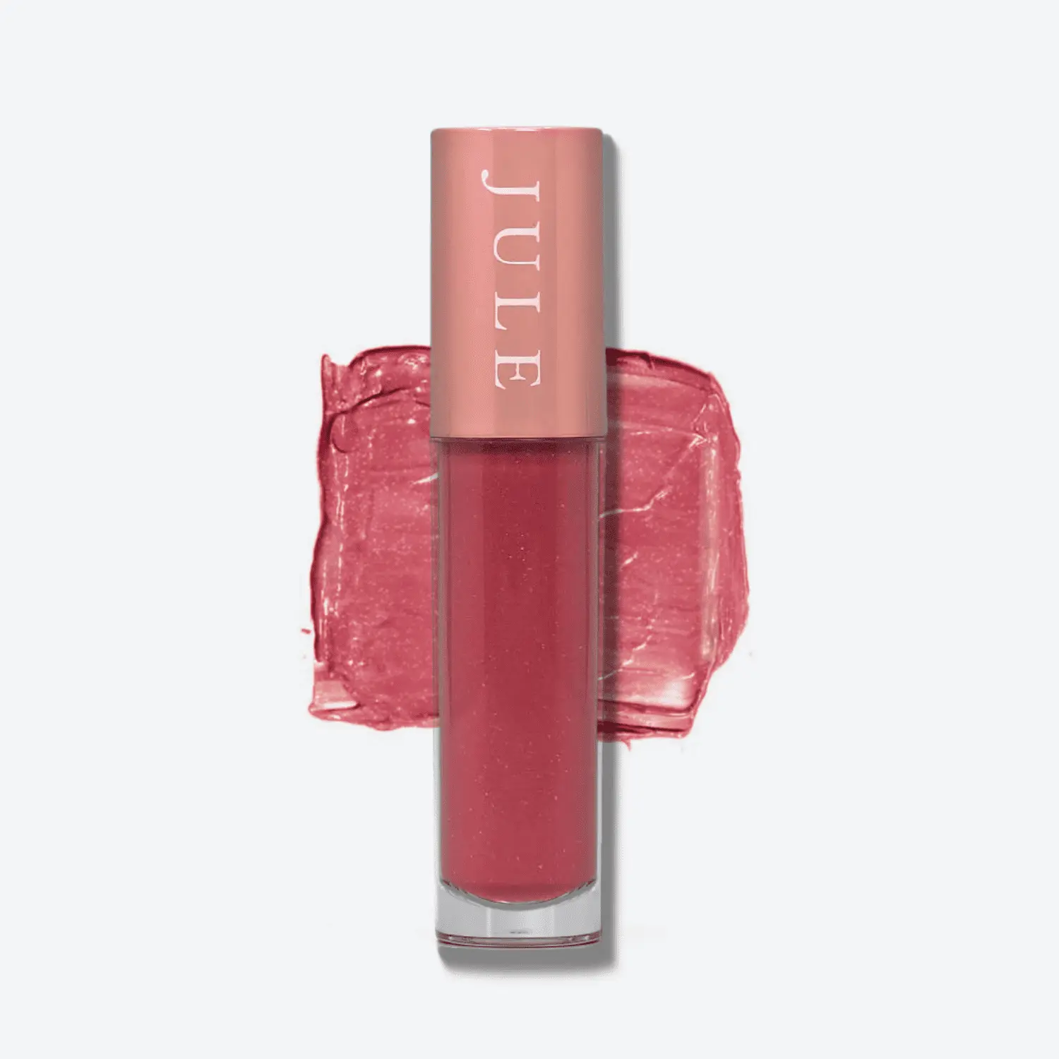 JULE Jetset Lip Gloss - Sparkly Pink Lipgloss with Mega Shine & Shimmer - Vegan, Cruelty-Free, Moisturizing Formula with Shea Butter - Iconic Baby Pink Shimmer Lipstick Makeup