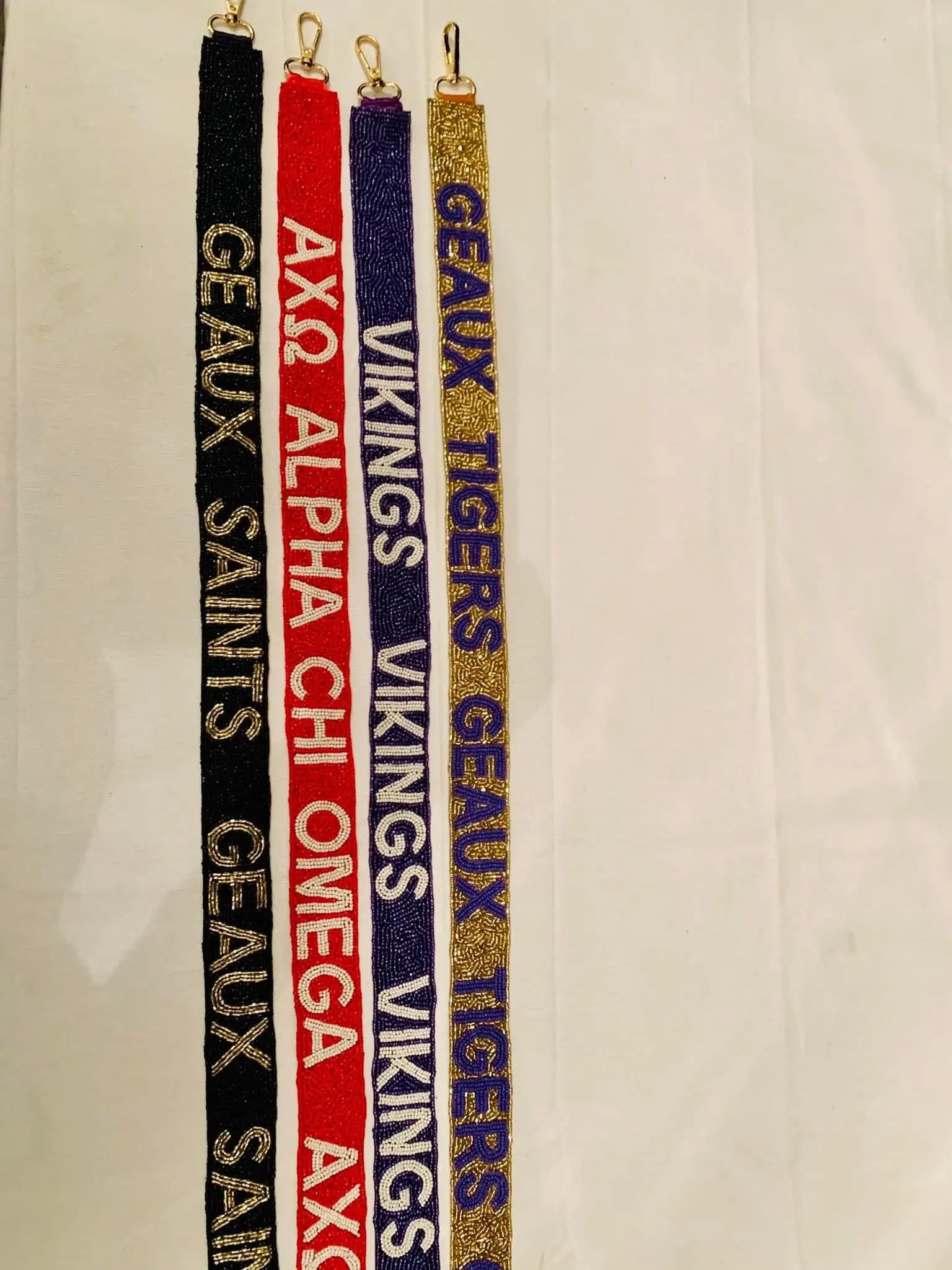 Alpha Chi Omega Sorority Beaded Purse Strap