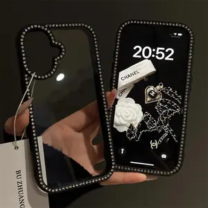 Clear Sparkly Luxury Phone Case for iPhone 17,16,15,14,13,12,11 Pro Max/Plus Case, Double-Sided Diamond-Studded Three-in-One Tough Soft Edge Hard Back Panel Multiple Protections Shockproof for iPhone 17 Pro Max