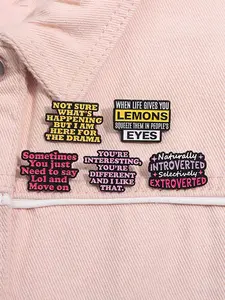 Creative Letter Design Brooch, Fashionable Clothes Accessories for Women & Men, Trendy All-match & Exquisite Brooch for Birthday Gift, Drop Set Pins