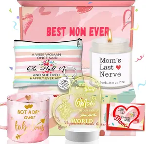 Summer Spring Gift for Mom, Gift for Moms from Daughter Son, Mother's Day Gift s Basket for Wife, Daughter, Grandma, Friends, Sister, Birthday Christmas Gifts for Teacher Appreciation Women Best Mom Ever