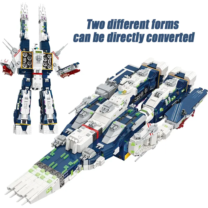 Interstellar Theme Starship-Robot Transformable Model Building Kit - 4682PCS Spaceship Set, DIY Build, Direct Starship to Robot Swap, Decor Collectible, Ideal Gift for Ages 12+ Men (Christmas/Birthday), Home Decor