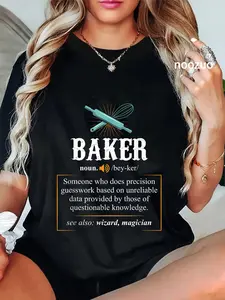 100% Cotton Baker T Shirts Definition I Funny Baking Tshirts T-Shirt