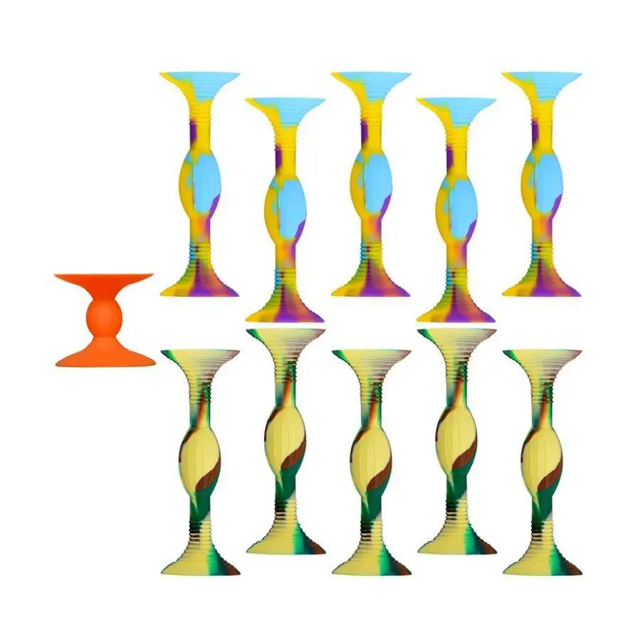 10PCS Double-Sided Suction Cup Darts, Colorful Silicone Darts for Indoor and Outdoor Throwing Games, Fun Sports Activity for All Ages