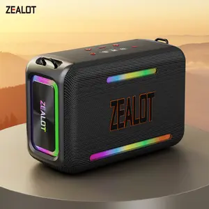 120W  ZEALOT S95 wireless portable speaker, 7.2-channel stereo sound, powerful bass, high-resolution audio, IPX6 waterproof, 24000mAh battery life, Type-C charging, wireless 5.3, suitable for PC, DVD, music player, 24-hour playback time