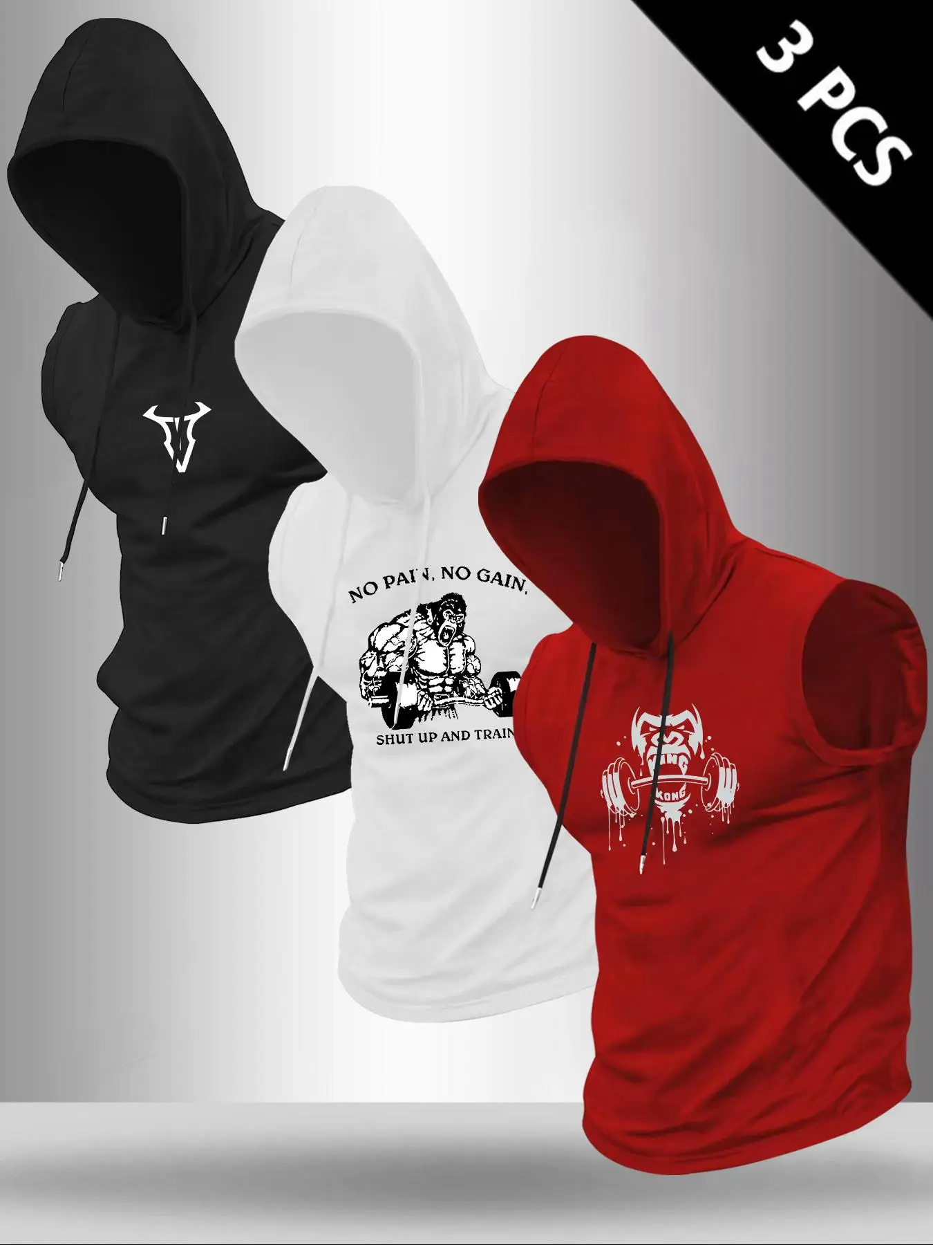 Men's Gym Workout Hooded Tank Top, Regular Fit Casual Sleeveless Top for Summer, Men's Top for Outdoor Workout, Sleeveless Workout Tops, Breathable Wo