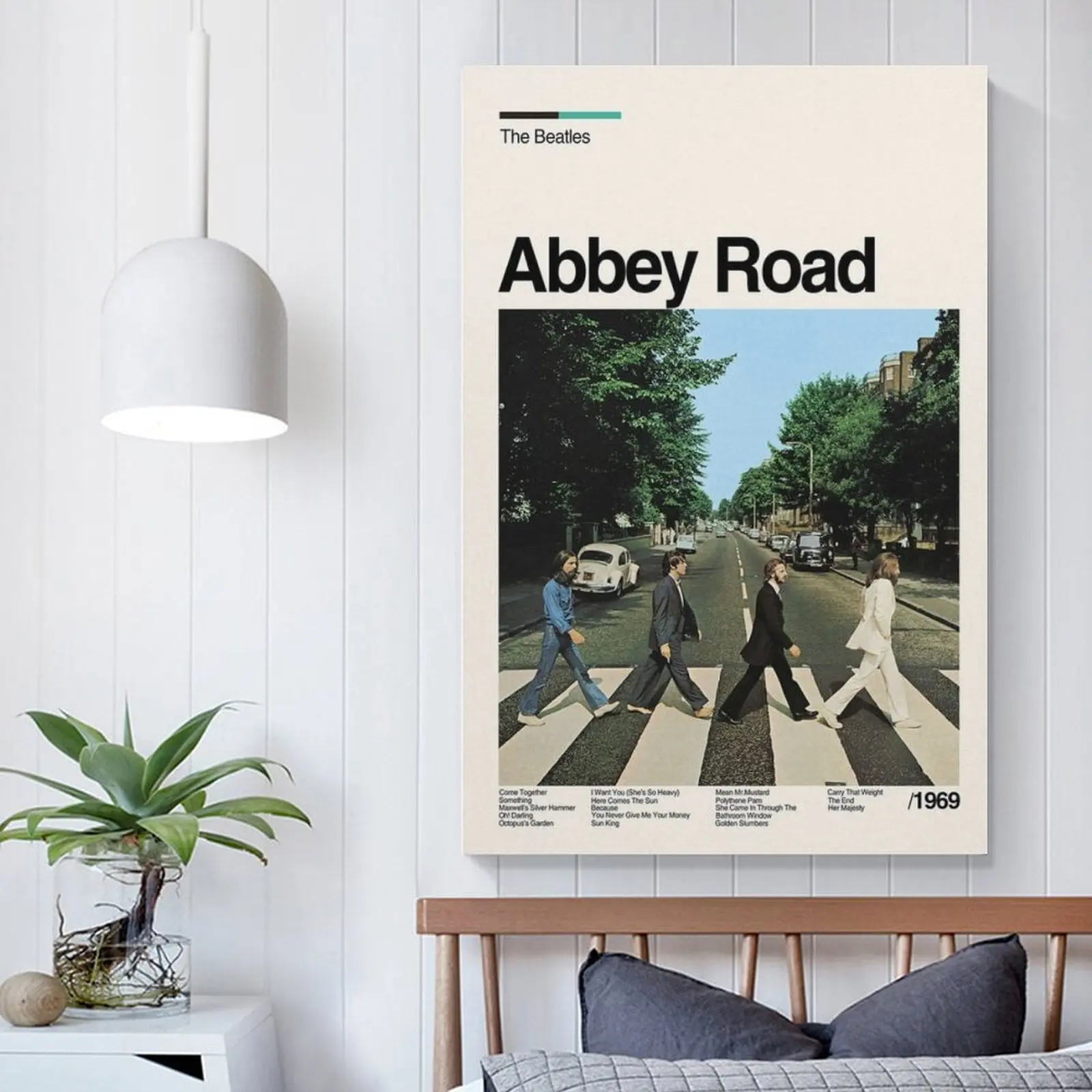 Abbey Road Album - Beatles Poster, Music Poster, Minimalist Poster, Midcentury Wall Art, Wall Art Print Canvas Poster Print Bedroom Decoration