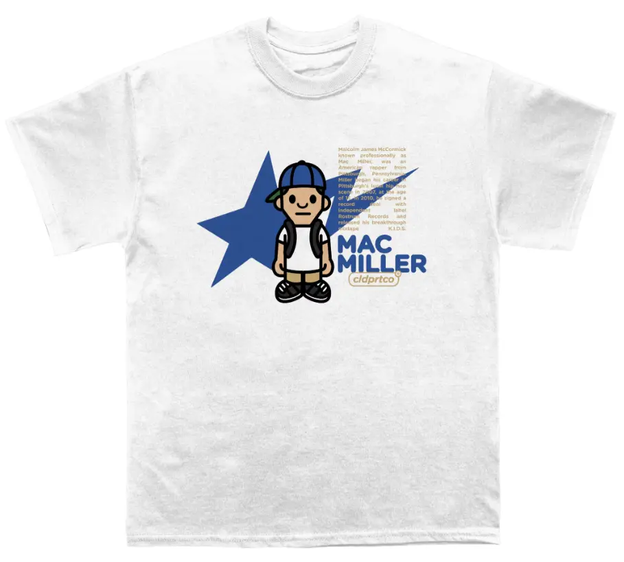 Baby Mac Miller T-Shirt, Album Shirt, Music Merch For Fan, Retro Streetwear Classic Shirt, Gift For Music Fan, Unisex Tee, Shirt For Men Or Woman, Music Y2K Streetwear Gift, Menswear Top Clothing